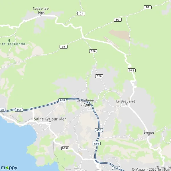 Plan Le Castellet carte de Le Castellet (83330) et infos pratiques